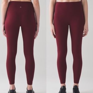 Lululemon Deep Rouge Wunder Under Pants